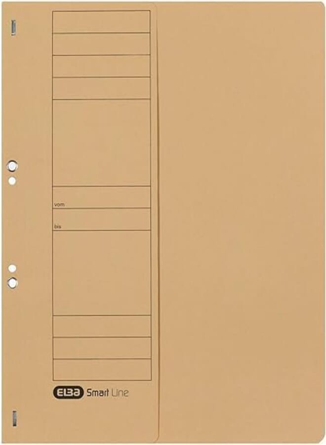 Elba 21004 Set of 20 Pieces Manilla Folder with Button,BEIG
